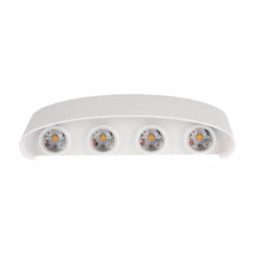 Applique LED da Muro 7W Doppio Fascio Luminoso Corpo Sabbia Bianco 3000K IP65