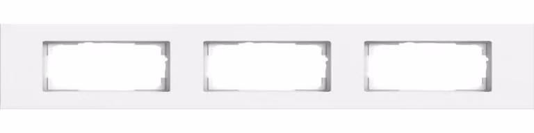 Cornice di copertura Gira a 3 moduli Gira Esprit in alluminio bianco puro (laccato) 0213407
