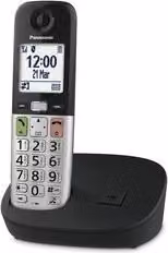Telefono Cordless Panasonic KX-TGU410EXB Nero e Silver con tasti grandi, rubrica 200 numeri e funzione di blocco chiamate