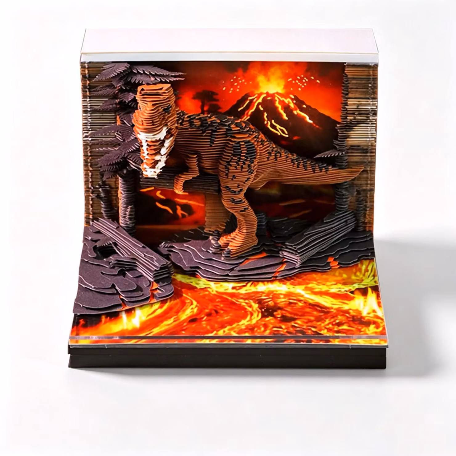 Calendario da parete 2027 con design 3D, panoramica mensile, completo di illuminazione a LED, ideale per l'ufficio