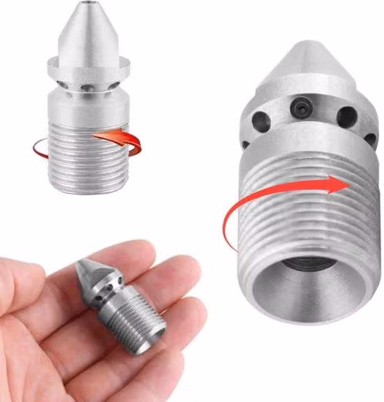 Accessorio per idropulitrice - Pulitore per tubi in acciaio inossidabile, diametro 3/8 di pollice