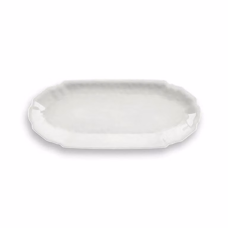 Vassoio Antipasti/Caffè in melamina, Linea York Bianco, diam. 47x19cm
