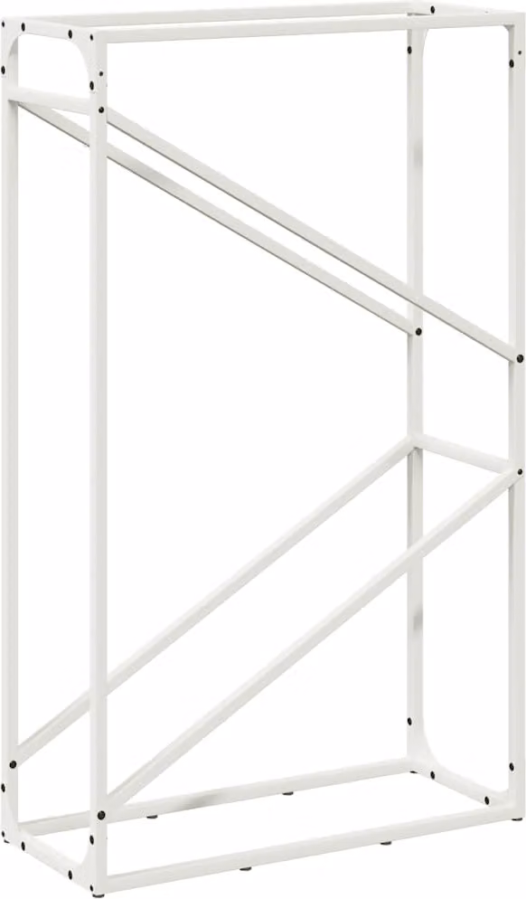 Rastrelliera per Legna da Ardere Bianca 60x25x100 cm