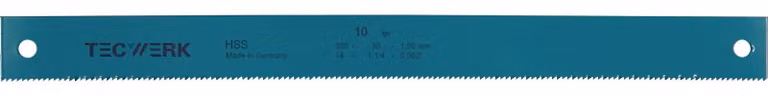 Lama per sega a macchina, dimensioni L350 x B32 x S1,6 mm, acciaio HSS, foro diametro 8,5 mm, dentatura ZpZ 8, marca TECWERK
