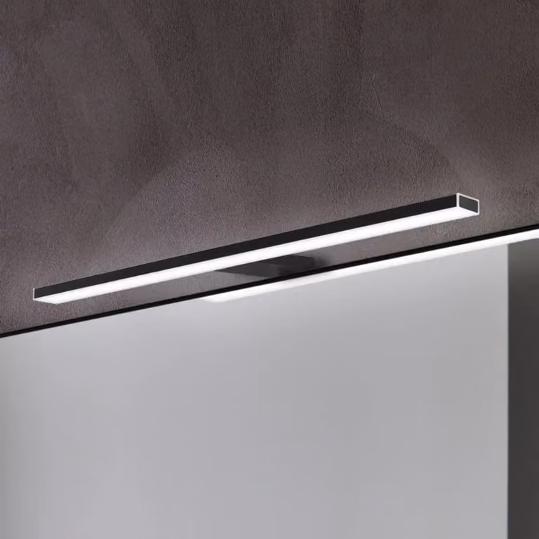 Ebir Applique da parete Pandora, Nero, Bagno, Plastica, Moderno, Applique