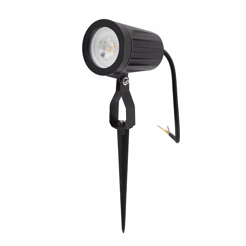 Faretto da giardino con picchetto GU10 IP65 in alluminio nero OPTIC-G HOROZ