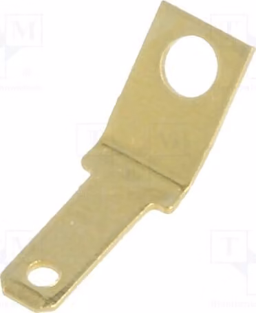 3 connettori: piatti, per viti, adatti a componenti maschili, filettatura M2 da 0,5 mm, diametro di 2,8 mm, in ottone, modello 2004 - con connessioni a saldare