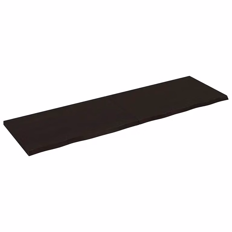 vidaXL Ripiano Marrone Scuro 200x60x(2-4) cm Massello Rovere Trattato