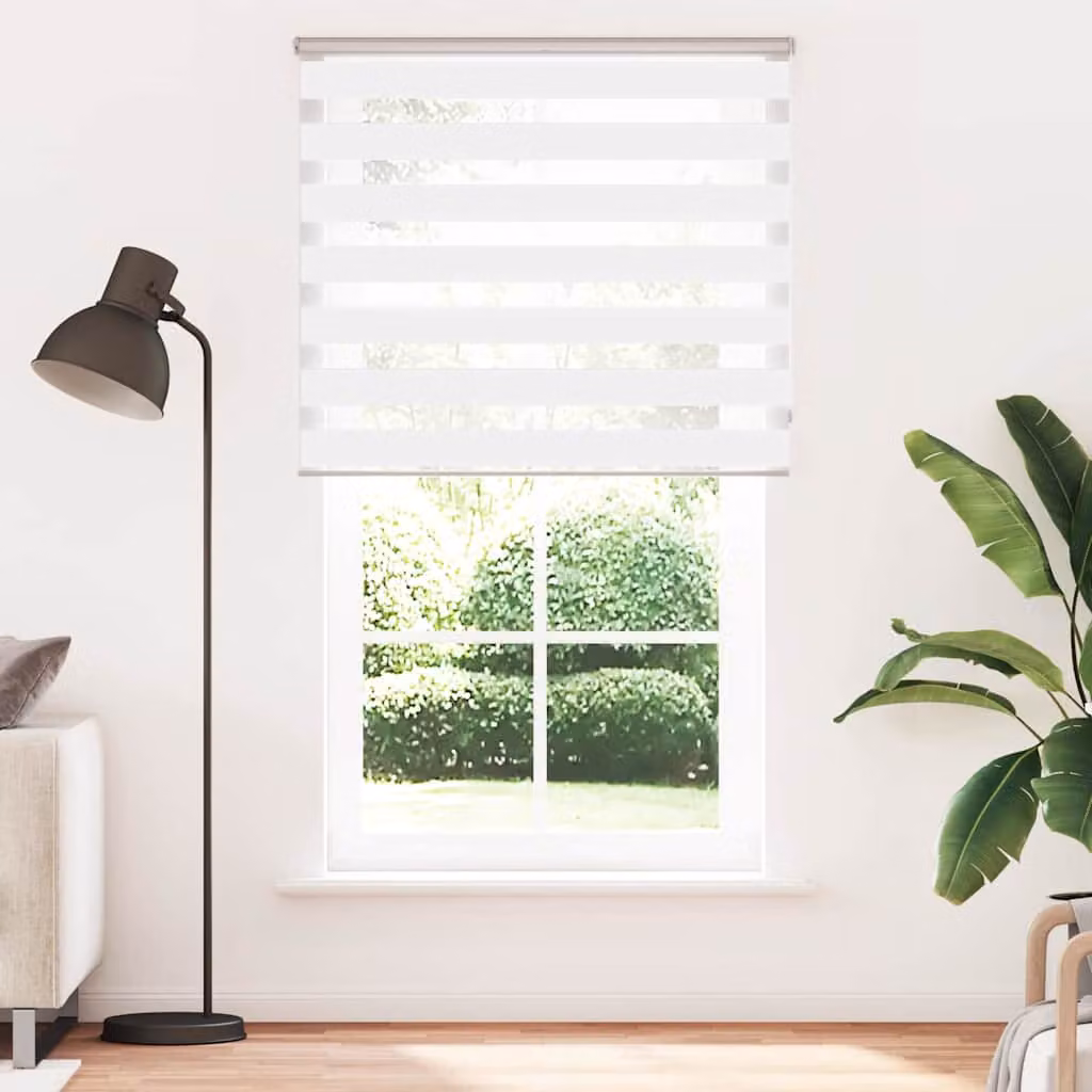 vidaXL Tenda a Rullo Zebra Larghezza Tessuto 125,9 cm Poliestere