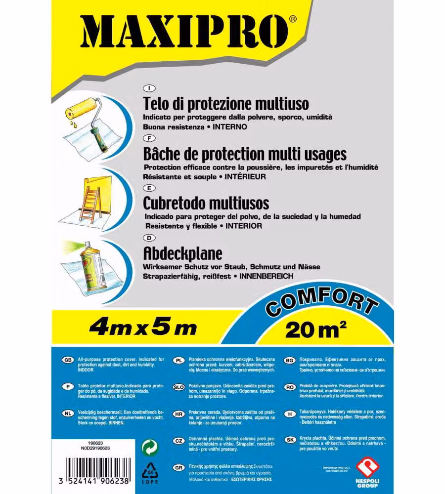 Telo Protettivo in Polietilene - 4 x 5 m - Usi Generici