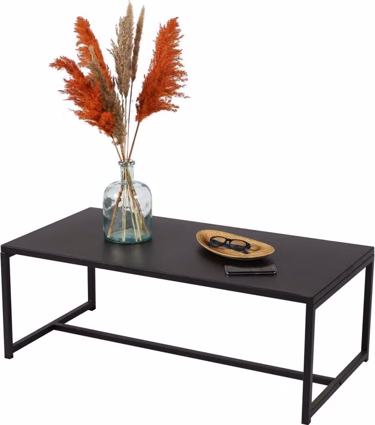 Tavolino stile industriale collezione SOHO – Colore nero, dimensioni 100x50x36 cm