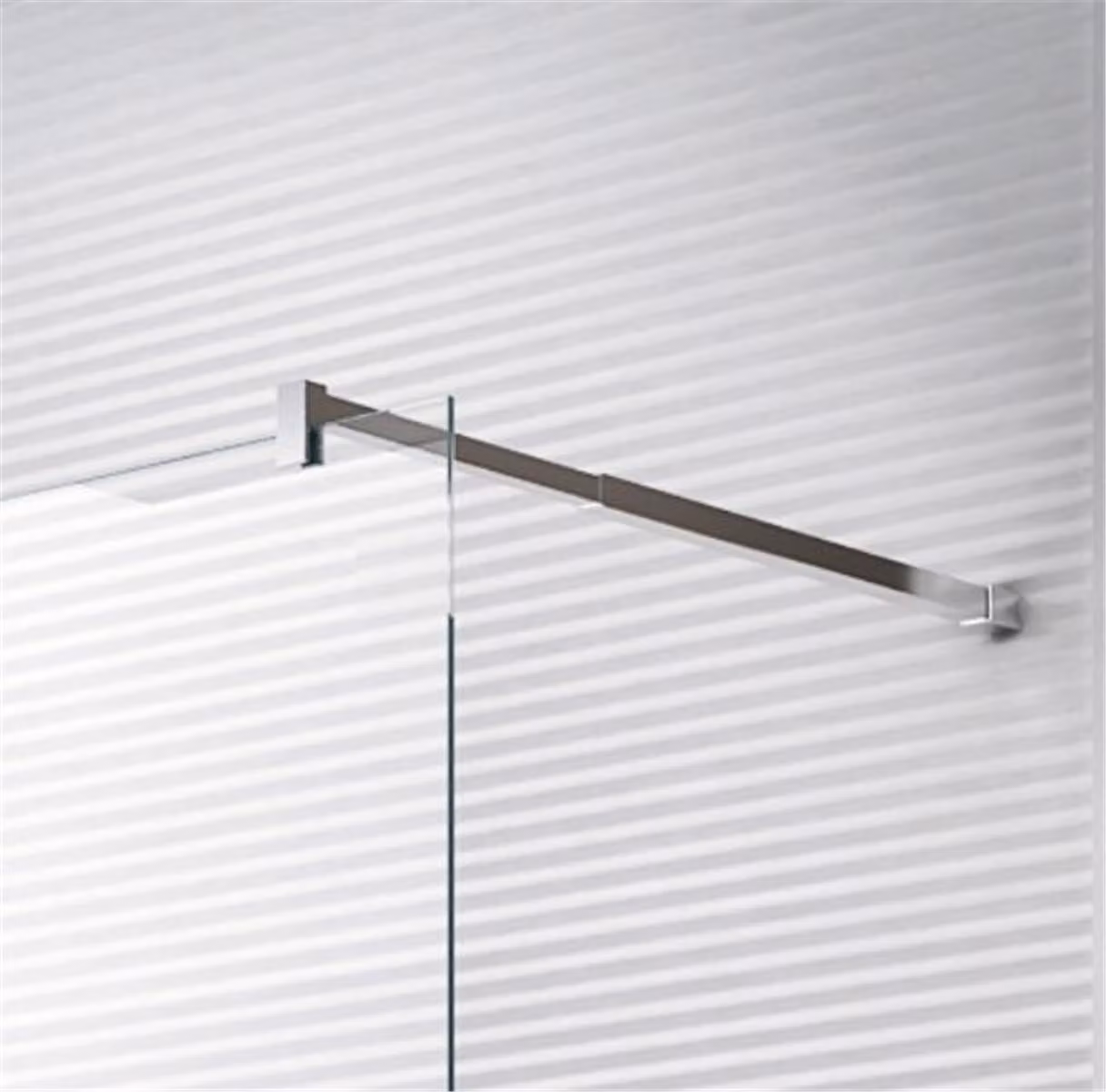 Glaszentrum Hagen - Barra di stabilizzazione - Quadrata - Fissa - 65-120 cm - per pareti doccia e cabine doccia
