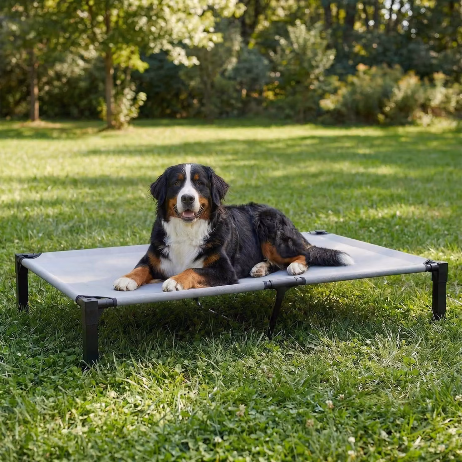 Letto rialzato per cani, taglia XXL, dimensioni 152x92x24 cm, con rete di alta qualità