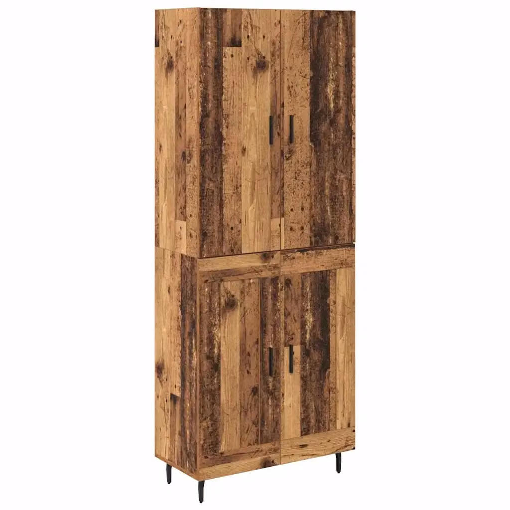 Credenza Buffet Armadio da Cucina e Soggiorno vidaXL in Legno e Vetro Marrone L: 69,5 cm, P: 34 cm, H: 180 cm – 2