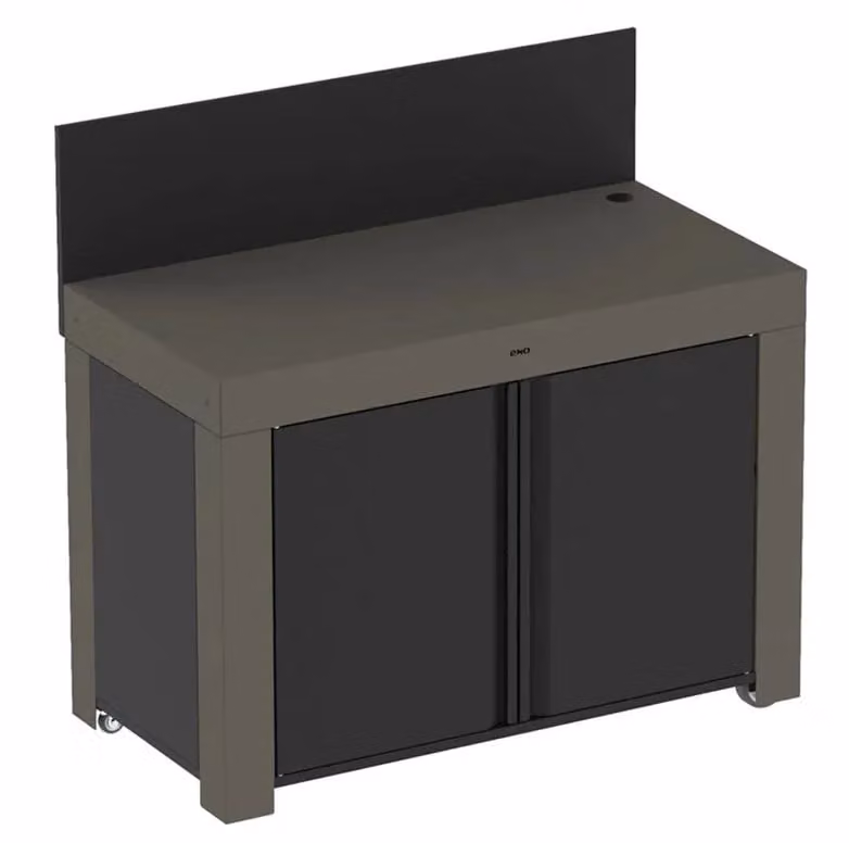 Modulo cucina da esterno Felix in acciaio grigio scuro e nero Enò