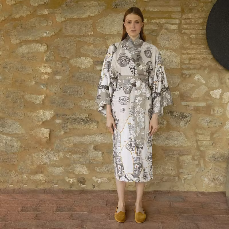 KINTSUGI Yukata - Taglia: L/XL,Colore: KINTSUGI - MARRONE