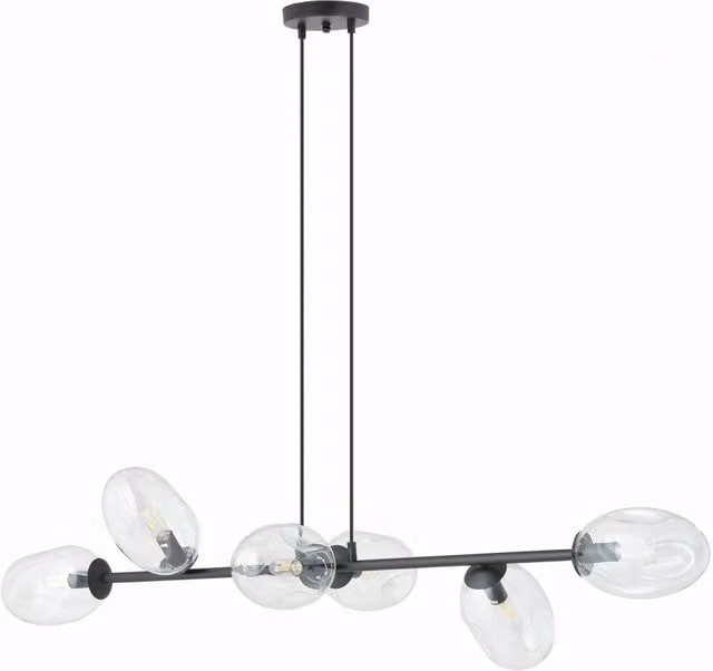 Lampadario Emibig Pandora 6 luci E14 vetro trasparente