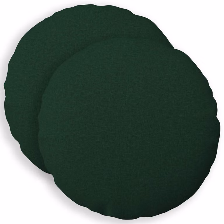 Set di 2 cuscini rotondi HEERLEN vidaXL in tessuto verde, diametro 40 cm