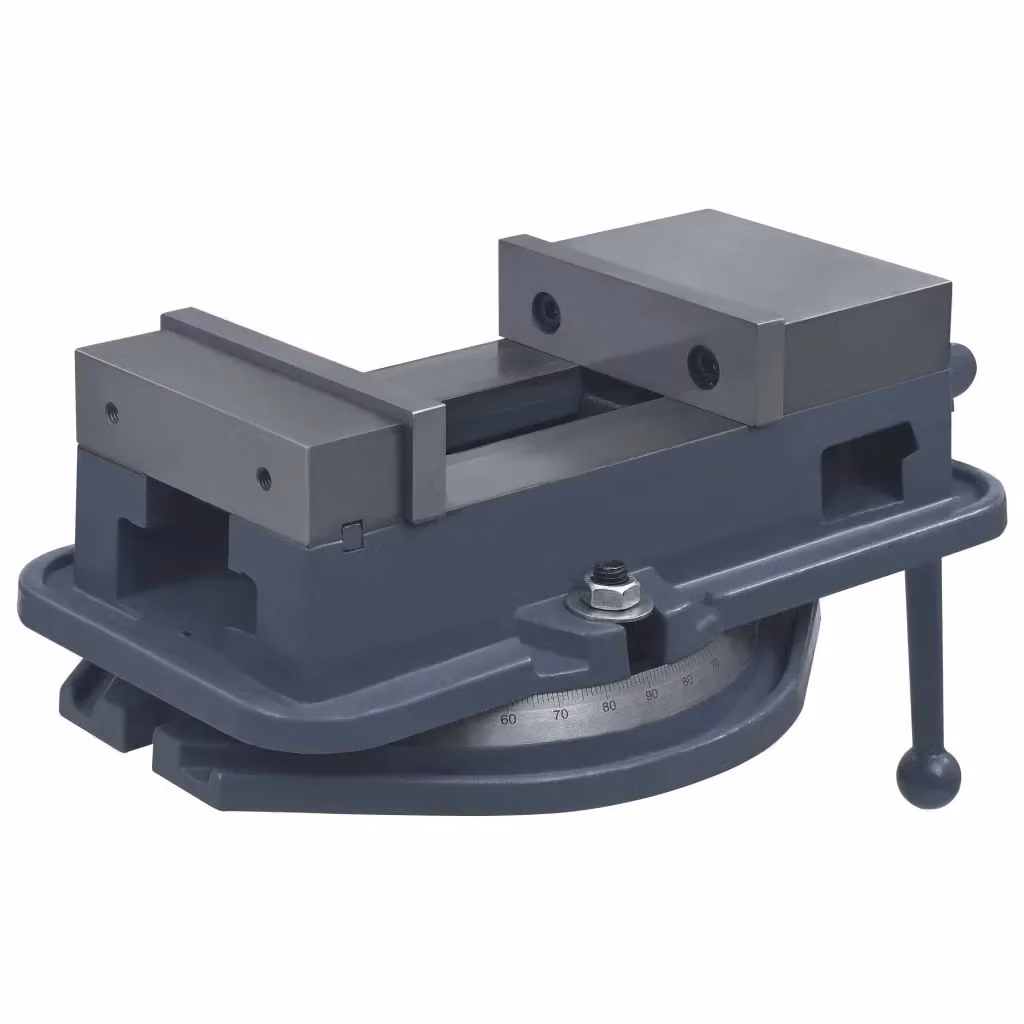 Morsa con Piattaforma Girevole in Ghisa vidaXL Grigio 160 mm – 2