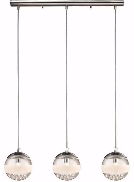 Lampada a sospensione Dream cromata 3xG9x33W in vetro, dimensioni: 70x60x11 cm, IP20 Reality