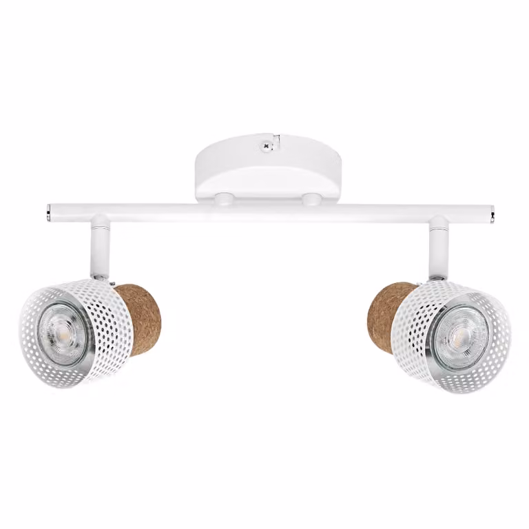 LEDVANCE DECOR SPOT CORK, 2 x 3,4W, 460lm, bianco, faretto, teste regolabili, versatile, faretto per interni, lampade LED sostituibili, dimmerabili, colore luce bianco caldo, GU10