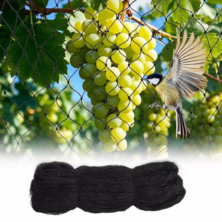 Rete di protezione per uccelli, dimensioni 4x10 metri, maglia fitta, 2x2 cm, colore nero