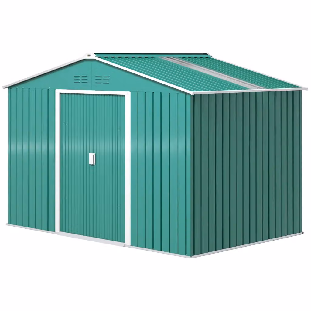 Casetta Attrezzi Minimal in Acciaio Zincato Verde L: 277 cm, P: 195 cm, H: 192 cm – 2