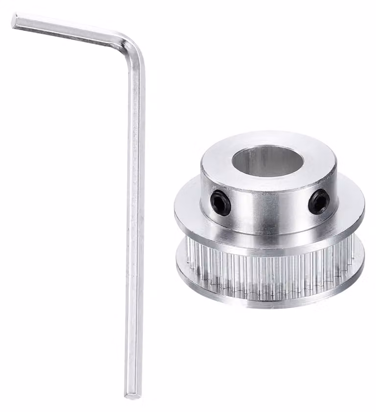 Puleggia sincrona GT-2 da 40 denti, con foro di 10 mm, realizzata in alluminio, per cinghie dentate