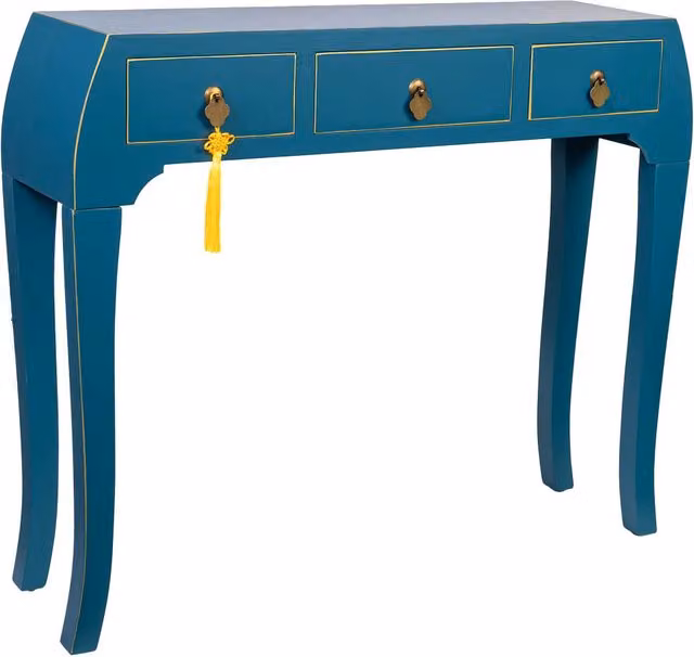 Mobile da ingresso in legno con 3 cassetti 96x26x80