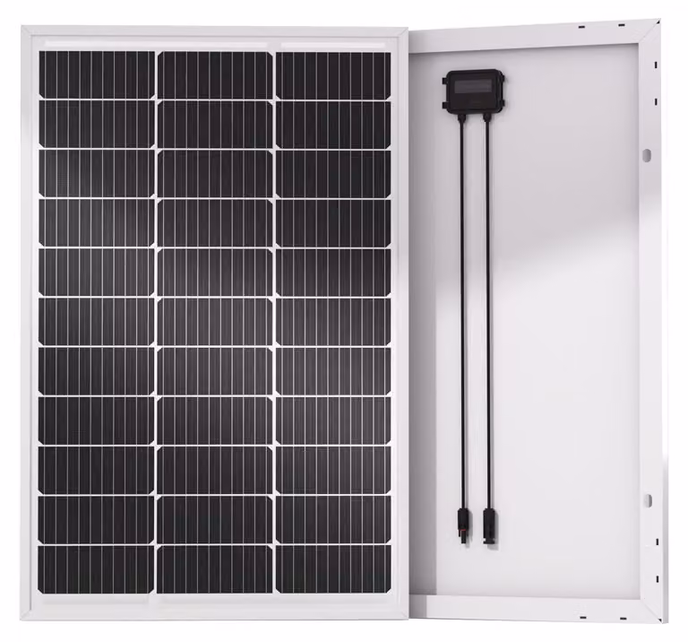 Modulo solare da 100 W, monocristallino, 12 V, con telaio in alluminio, dimensioni 89,5 x 58,8 x 3,5 cm