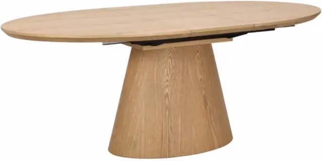 Tavolo da pranzo ovale allungabile Meublorama in stile rustico color marrone con effetto legno – 1