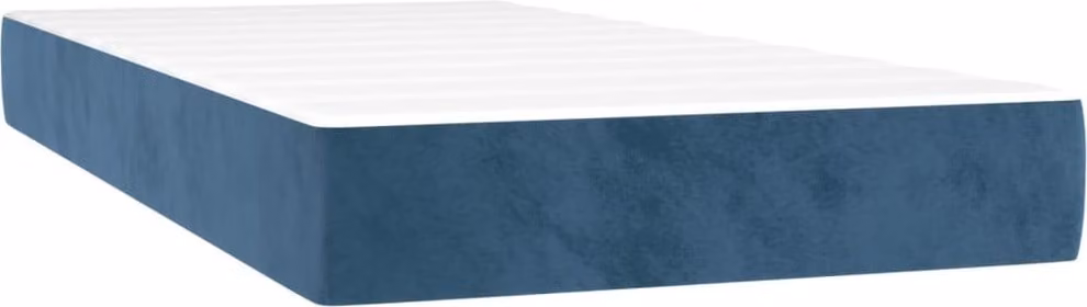 Materasso a Molle Insacchettate Rigidità Media Blu Scuro 80x200x20 cm in Velluto