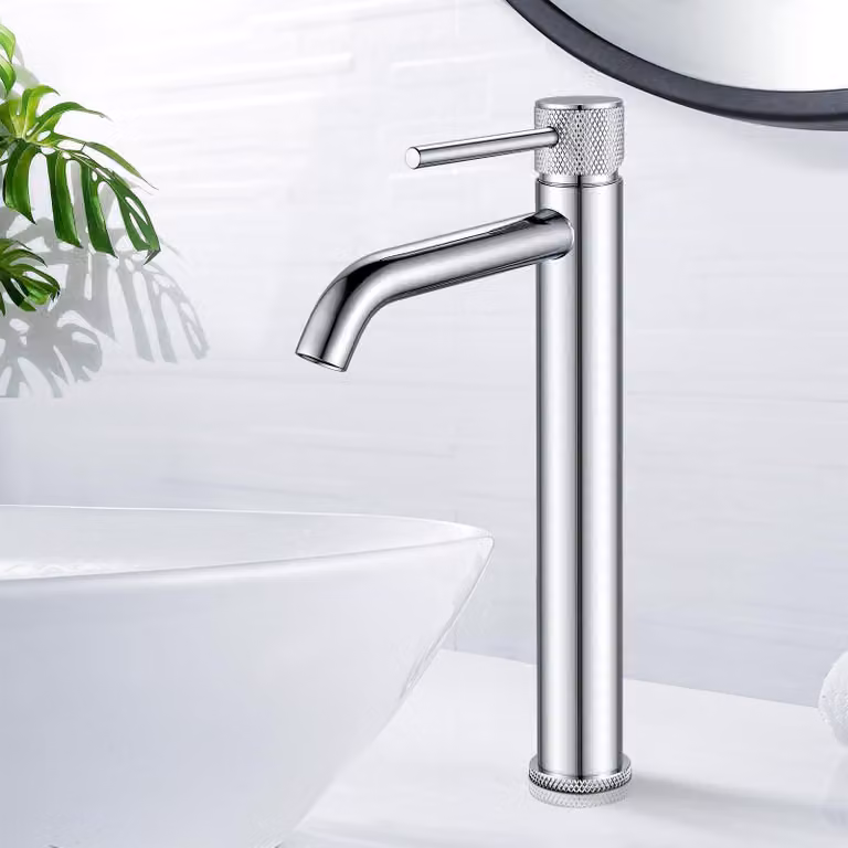 Omgoods - Miscelatore per lavabo con altezza regolabile e finitura cromata