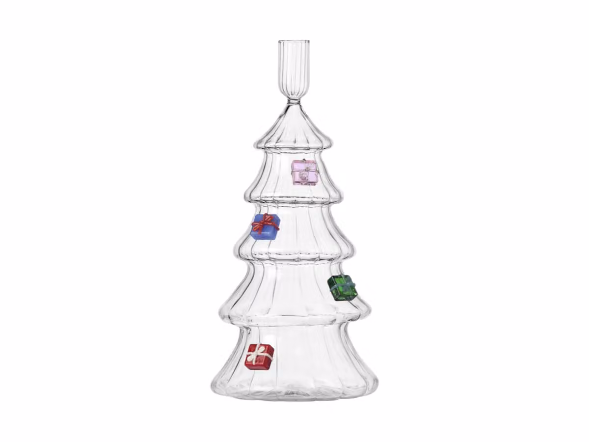 Christmas Tales Portacandela - Albero di Natale con Regalo
