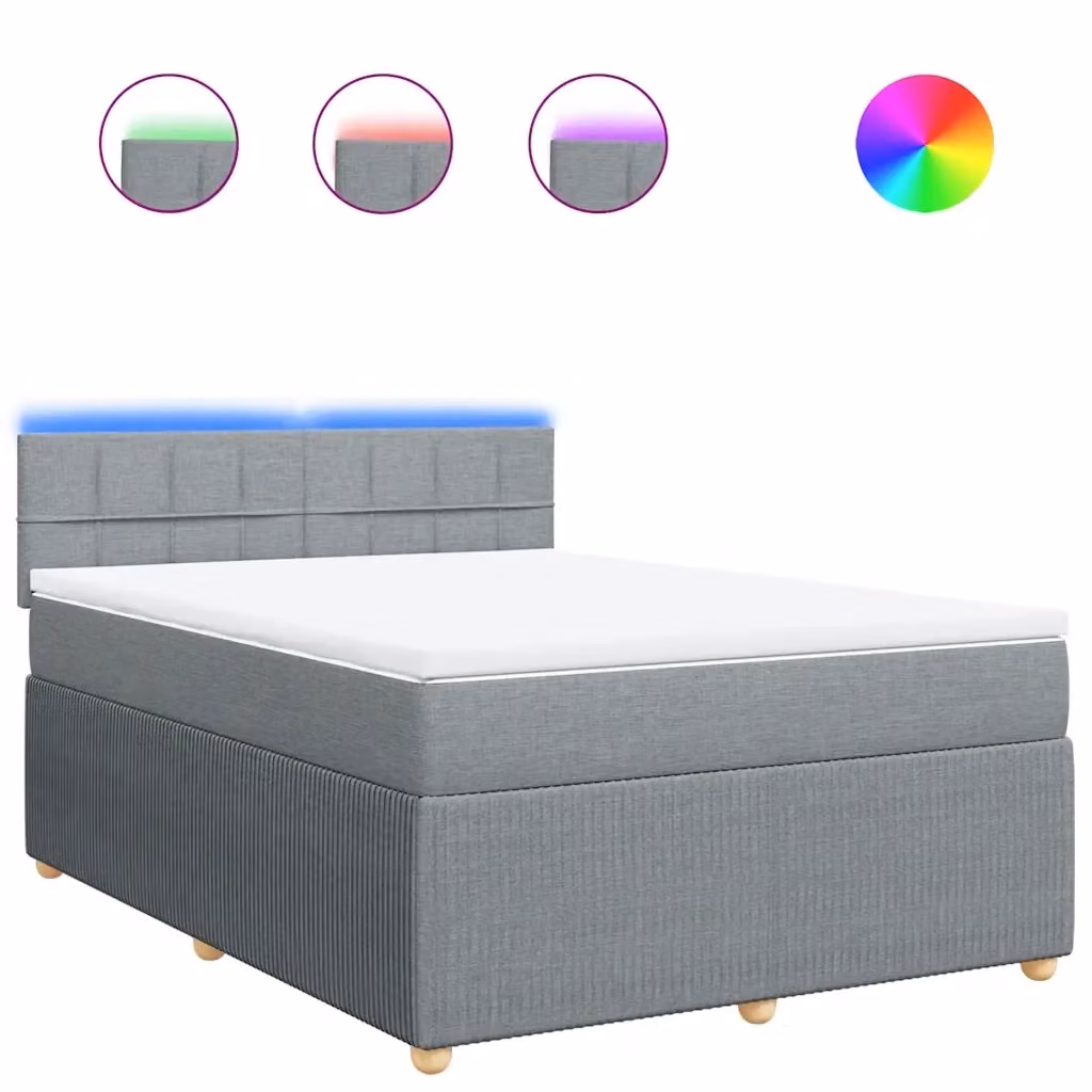 Letto Ibrido Moderno vidaXL con Struttura in Legno di Pino e Materasso Grigio L/P/H: 140 x 200 cm – 2