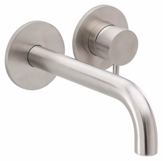 Herzbach DEEP iX Miscelatore da lavabo a parete, set di colori 210 mm, acciaio inossidabile