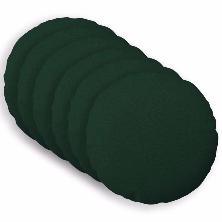 Set di 6 cuscini rotondi vidaXL HEERLEN in tessuto verde, lavabili e con rivestimento rimovibile