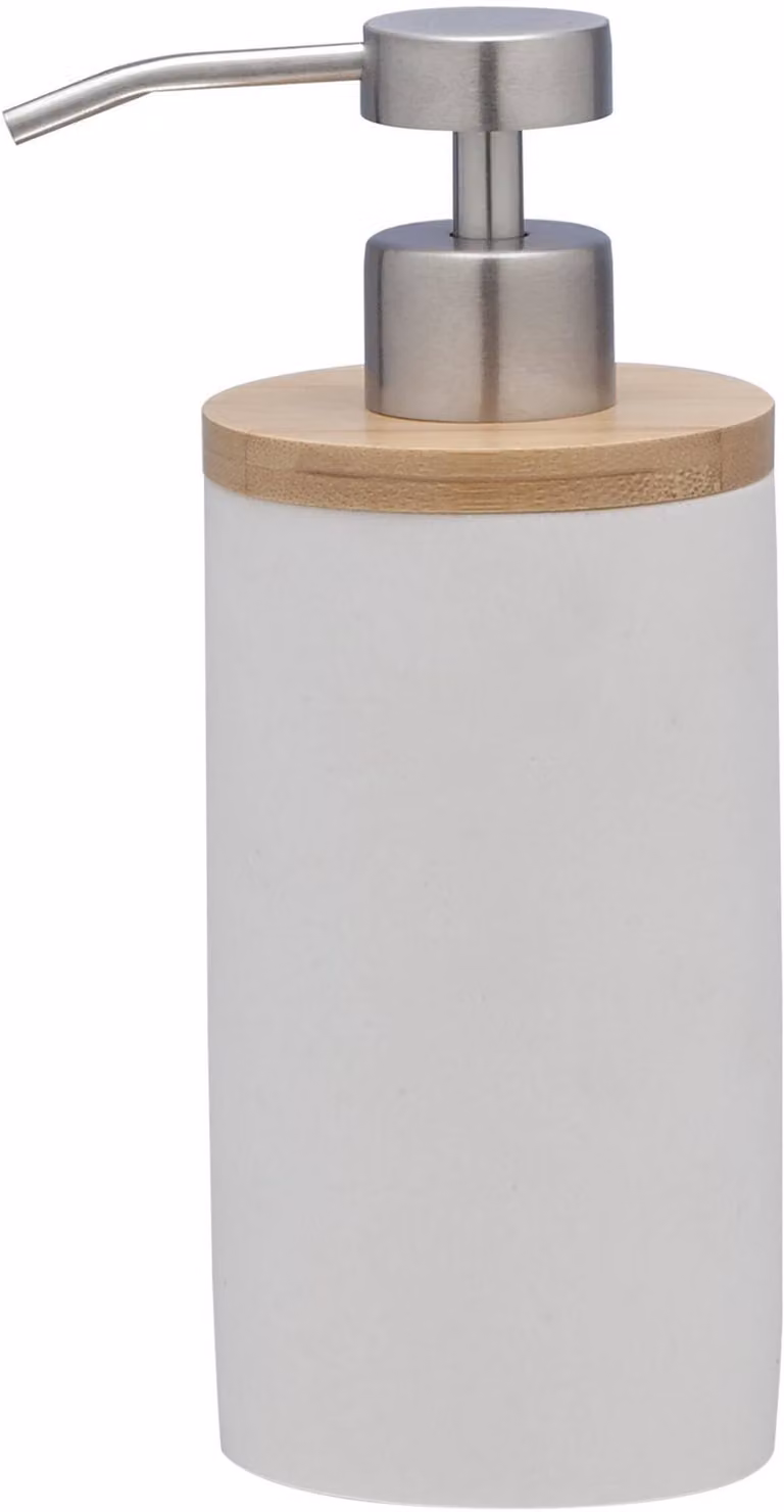 Distributore di sapone Sealskin Grace in poliresina bianca, 361910210