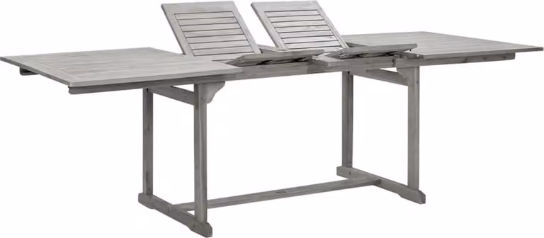 The Living Store tavolo da pranzo da giardino (160-240)x100x75 cm in legno massiccio di acacia