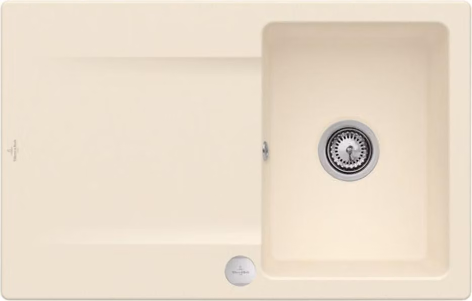 Lavello da cucina Villeroy&Boch, lavello da cucina Siluet 45 Ivory 800x510mm, larghezza base 45cm