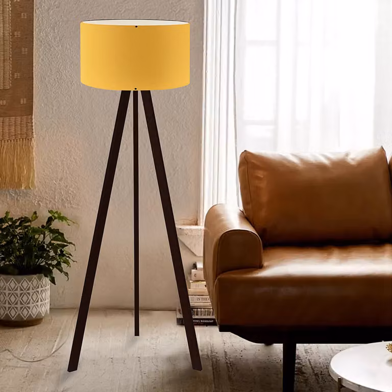 Opviq, AYD-2651, lampade da terra, senape, PVC, 21 x 38 x 140 cm