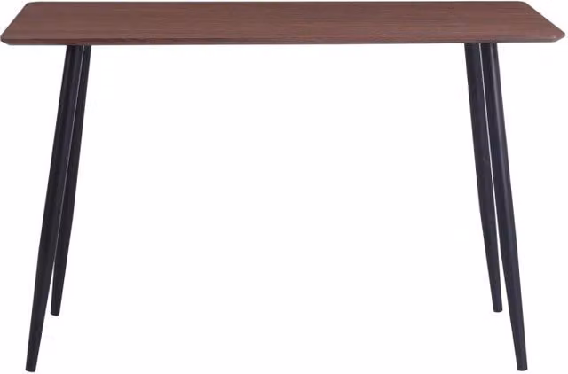 Tavolo Edith Casa Collection moderno con piano in MDF marrone e gambe in metallo nero L/P/H: 120 x 70 x 75 cm