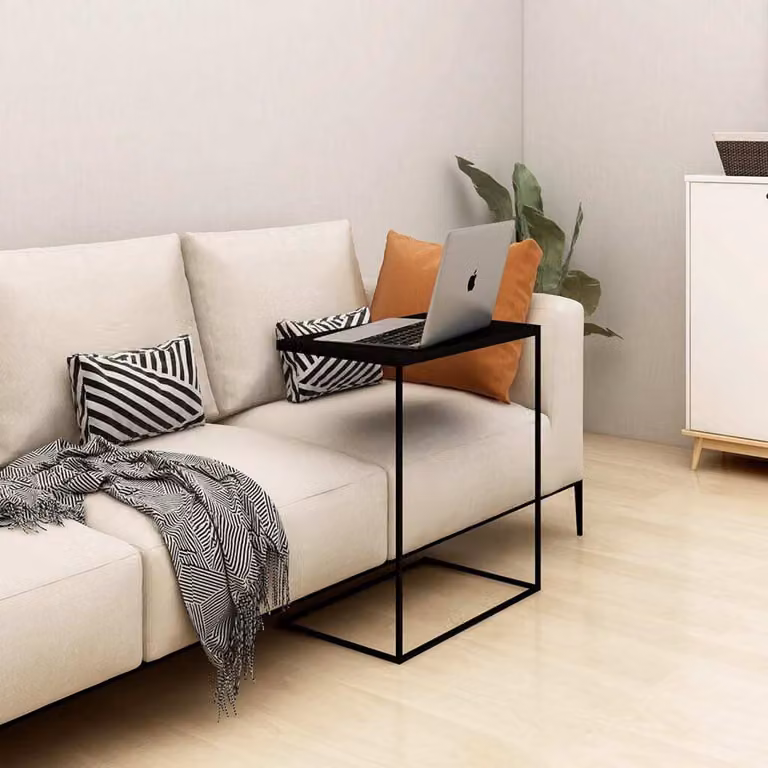 Maison Exclusive - Tavolino nero 55x35x66 cm Materiale ligneo