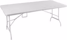 Tavolo da campeggio pieghevole Amicasa bianco L: 180 cm, P: 75 cm, H: 72 cm
