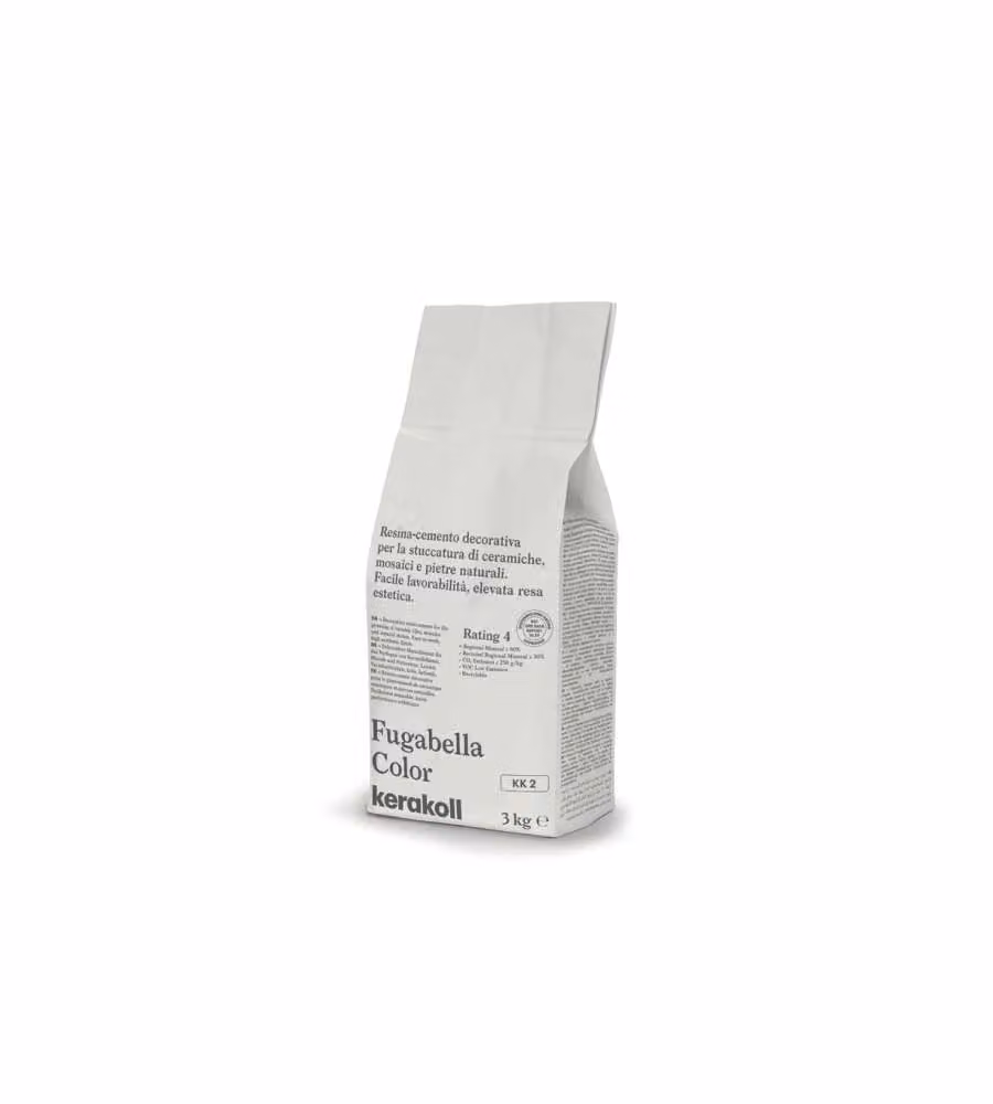Kerakoll Fugabella Color Bianco Scuro KK 2 - Stucco Resina-Cemento 3kg - Fuga 0-20mm