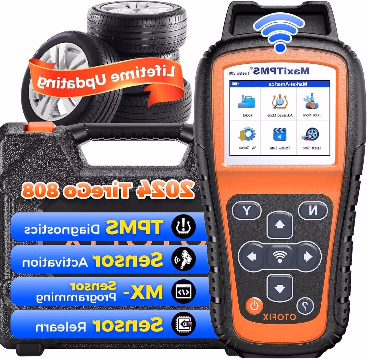 Strumento per TPMS - Tester per sensori pneumatici - Programmatore TPMS - Monitoraggio della pressione dei pneumatici - Resettatore TPMS