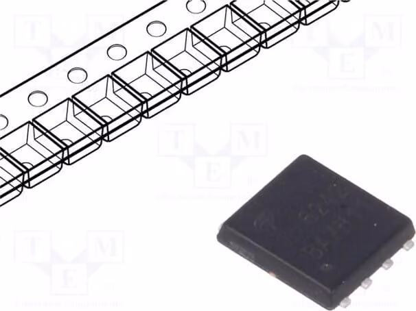1 x Transistor: MOSFET a canale N, 66A, 60V, 83W, unipolare, in confezione DFN5x6, modello AON6242
