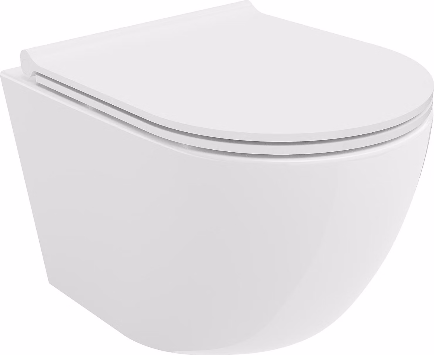 Mexen Lena vaso wc Rimless Tornado con sedile slim a chiusura rallentata, duroplast, bianco lucido - 30220500T