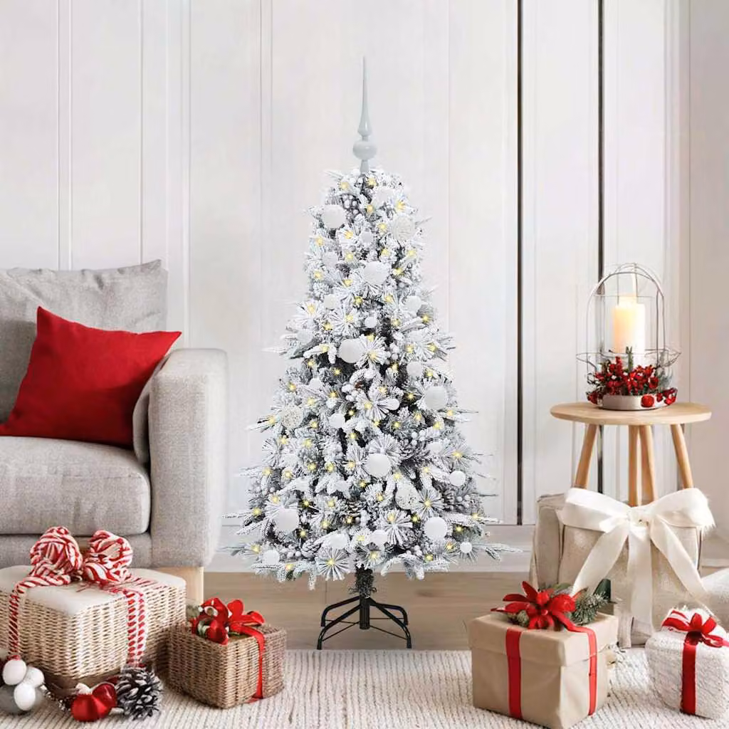 Maison Exclusive - Albero di Natale artificiale pieghevole, bianco, 120 cm, in PE e PVC