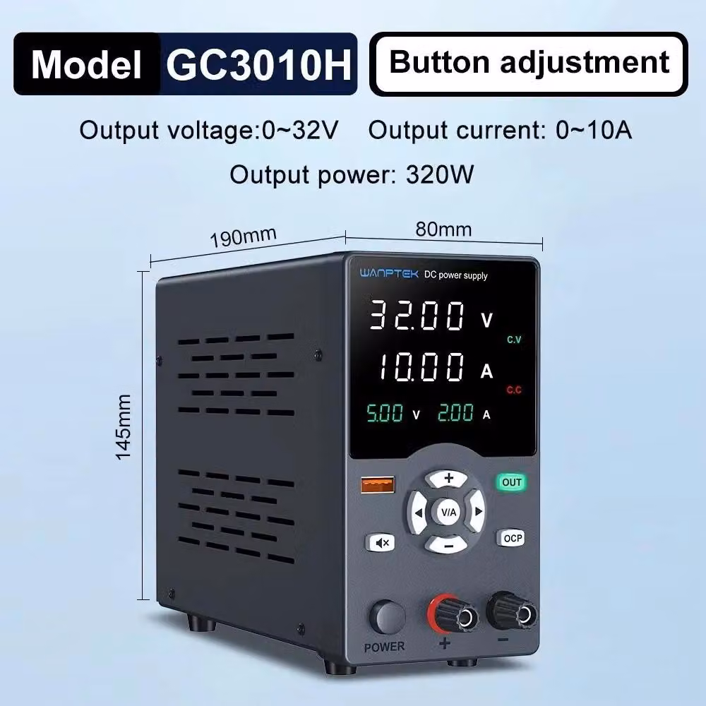 Alimentatore da laboratorio DC-Netzgerät - GC3010H 32V 10A - Alimentatore da banco - Alimentazione regolabile - Uscita singola - Porta USB - Display digitale